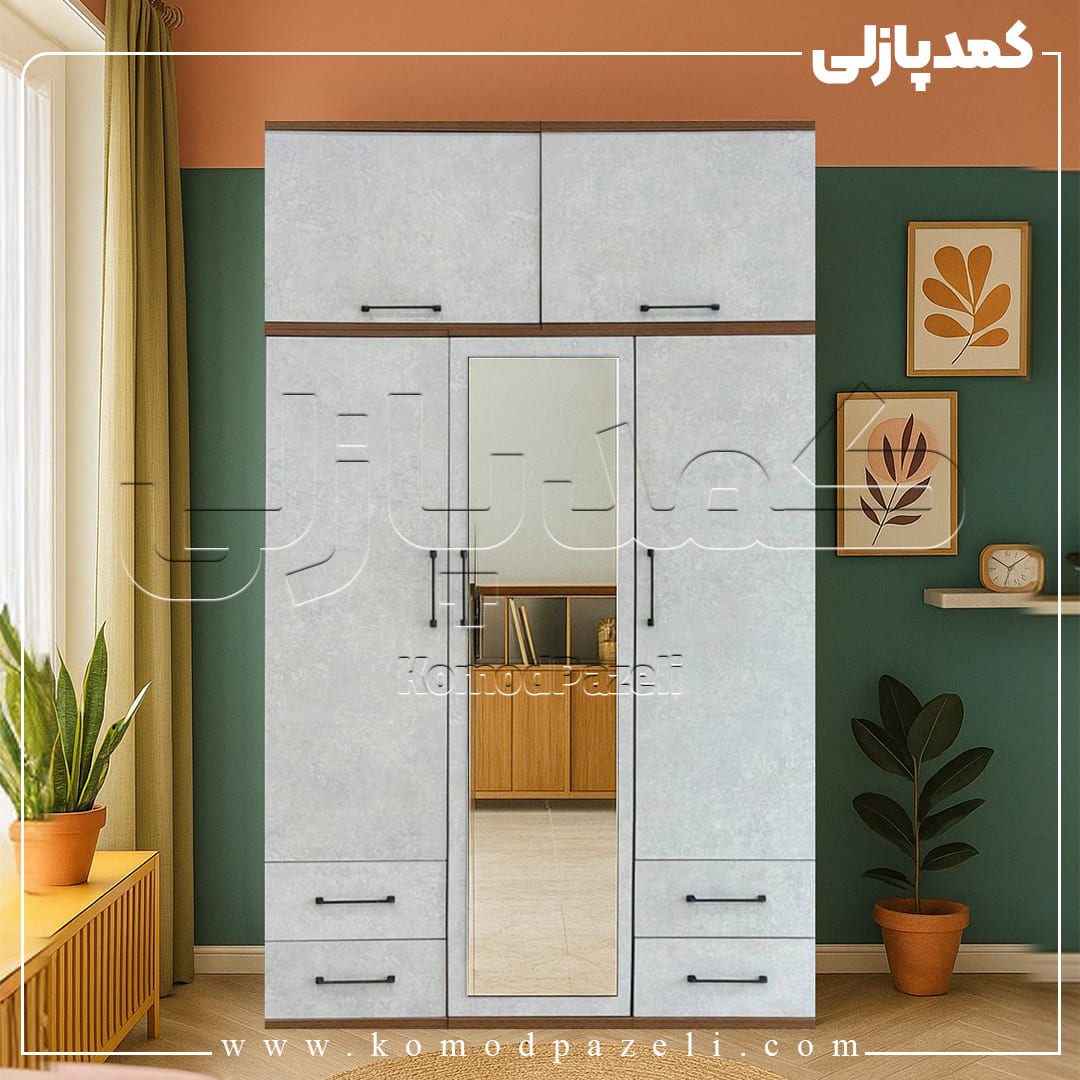 Makan-01 کمد دیواری مدل ماکان - عرض 150 (5 تکه)