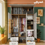 کمد دیواری مدل ماکان - عرض 150 (5 تکه)