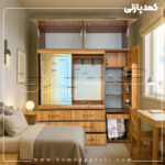 کمد دیواری مدل آدرین - عرض 170 یا 190 (9 تکه)