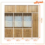کمد دیواری مدل آمیتیس - عرض 230 یا 260 (13 تکه)