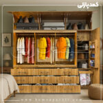 کمد دیواری مدل آمیتیس - عرض 230 یا 260 (13 تکه)