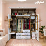 کمد دیواری مدل فیونا - عرض 220 یا 240 (10 تکه)