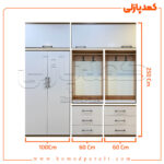 کمد دیواری مدل کیانا - عرض 220 یا 240 (8 تکه)