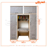 کمد دیواری مدل رامان - عرض 190 (5 تکه)