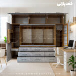 کمد دیواری مدل سالیوان - عرض 280 یا 310 (14 تکه)