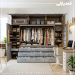 کمد دیواری مدل سالیوان - عرض 280 یا 310 (14 تکه)