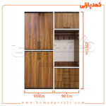 کمد دیواری مدل ویونا - عرض 190 (5 تکه)